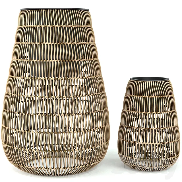 wicker basket for flowers 3ds Max