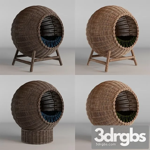 Wicker baskets for pets 2 3dsmax Download