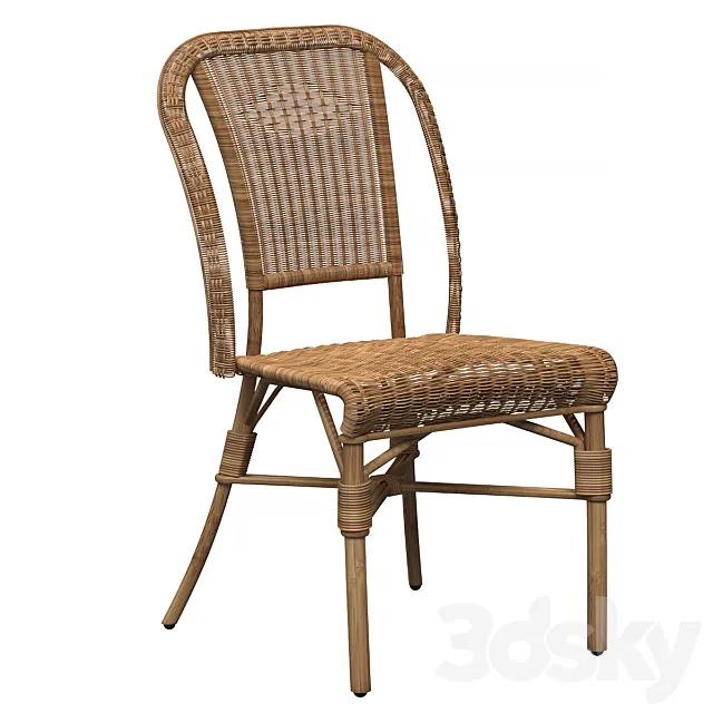 Wicker chair Albertine by KOK 3ds Max