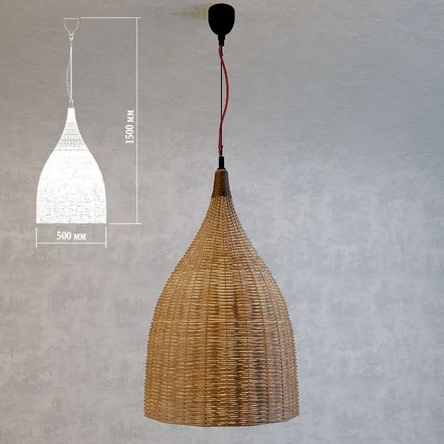 wicker chandelier 3dsMax Model
