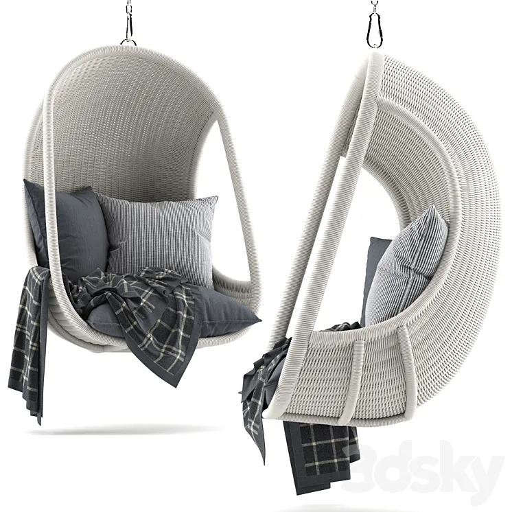 Wicker Hanging Chair Rh 3DS Max