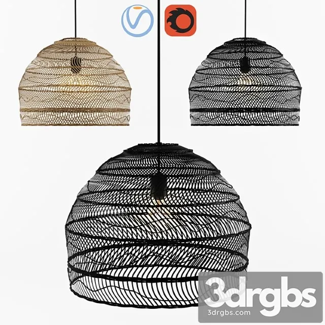 Wicker hanging lamp – hk living