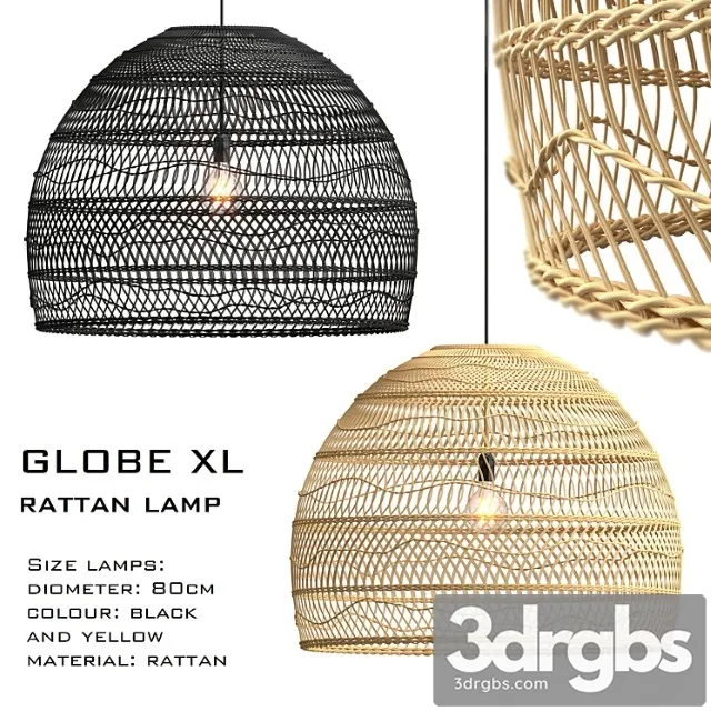 Wicker lamp globe xl 3dsmax Download