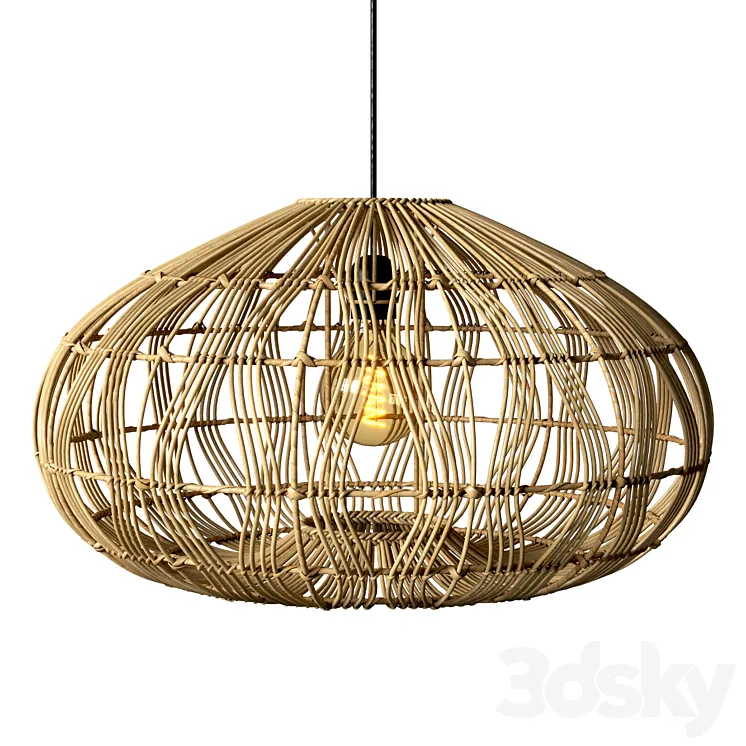 Wicker lamp Manila Yara 3DS Max Model