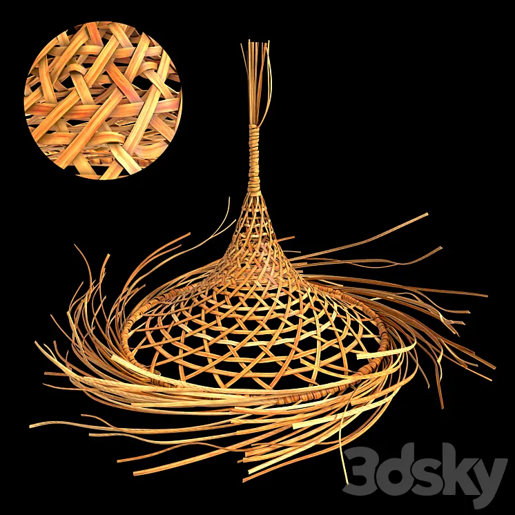 Wicker lampshade 3DS Max