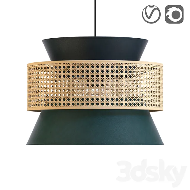 Wicker lampshade for DOLKIE chandelier 3DSMax File
