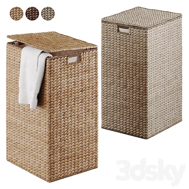 Wicker laundry baskets 2 3ds Max