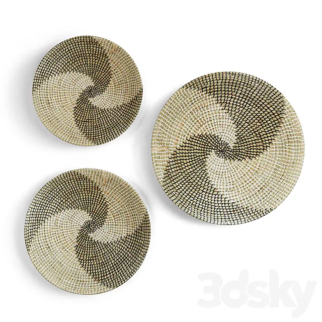 Wicker plate 02 3ds Max