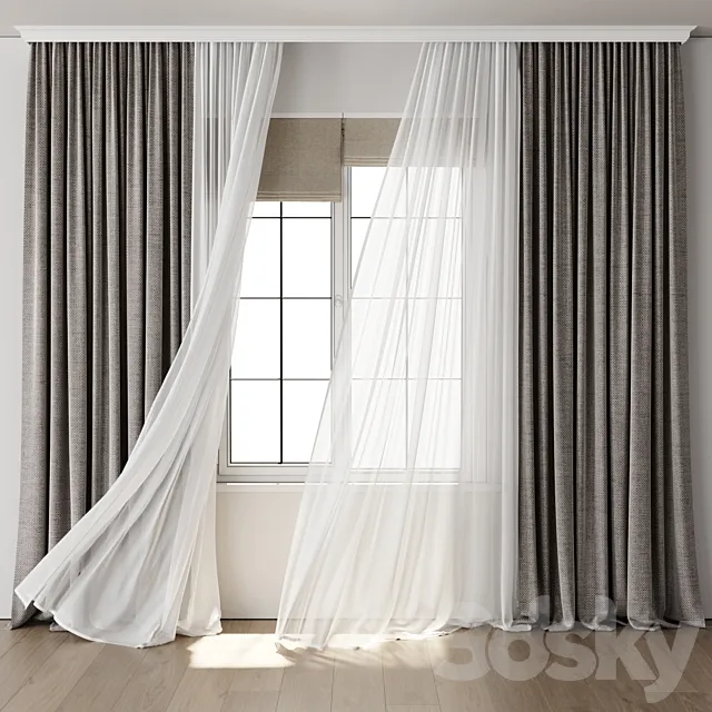 Wild Curtain for Interior 108 3DS Max Model