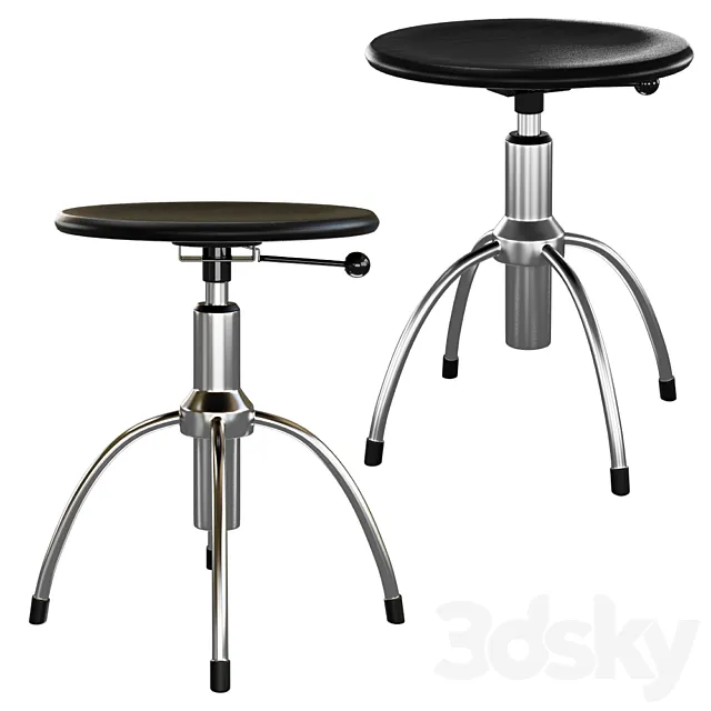 WILDE + SPIETH SE 43 Swivel Stool 3DS Max Model