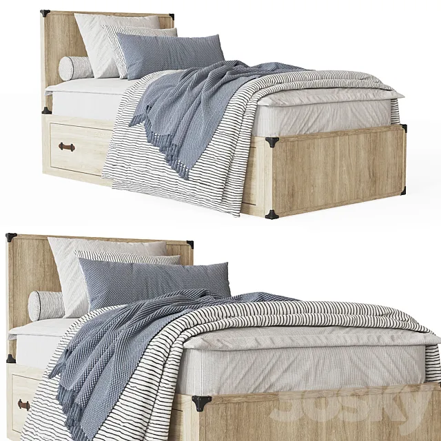 WILKES TRUNK STORAGE BED 3ds Max