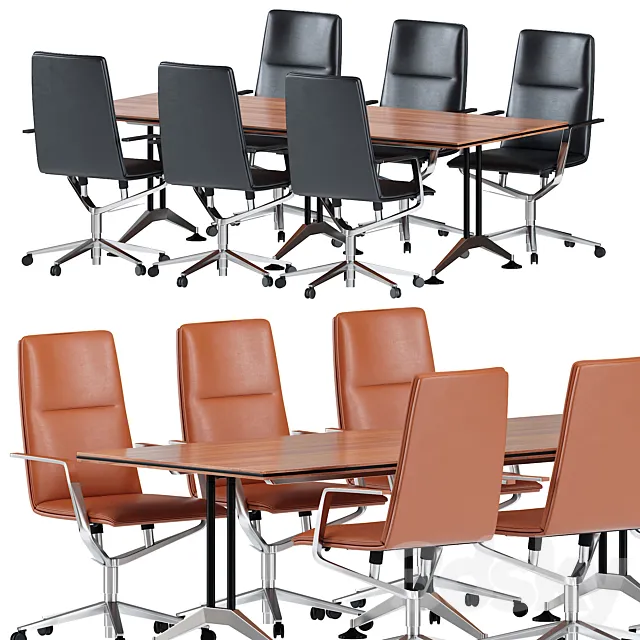 Wilkhahn logon table & sola chair 3ds Max