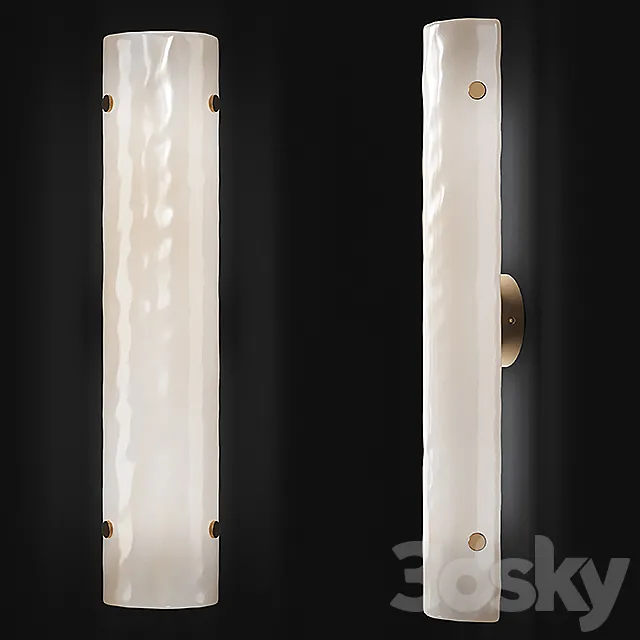 WILLAMETTE 28 LED PEARL WHITE FLUTED SCONCE 3ds Max