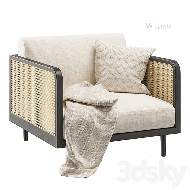 William Cosmo armchair 3ds Max