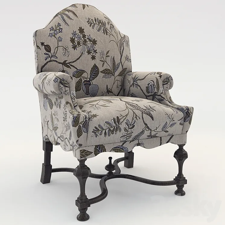 William – Mary Armchair 3DS Max Model