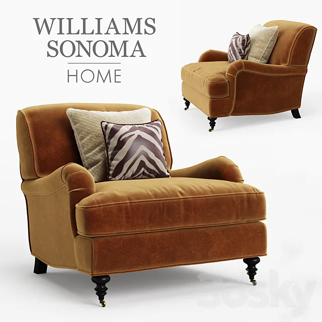 Williams Sonoma Bedford Chair 3DS Max Model