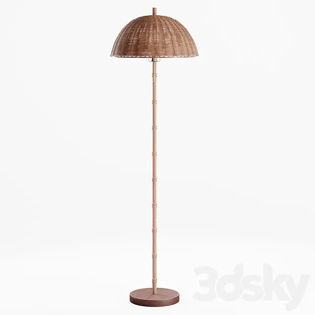 Willow Rattan Floor Lamp 3ds Max