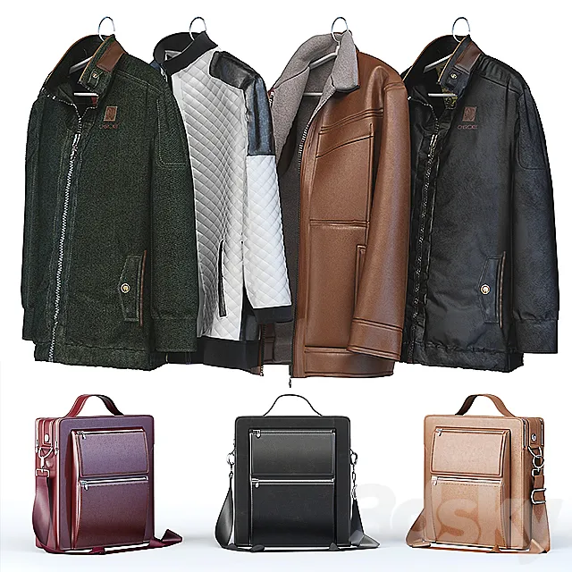 Windbreaker. casual jacket. men’s winter jacket + Bag 3DSMax File