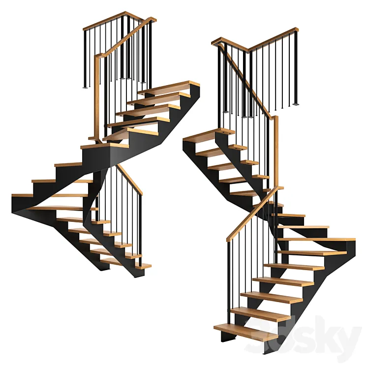 Winder stairs 2 3DS Max Model