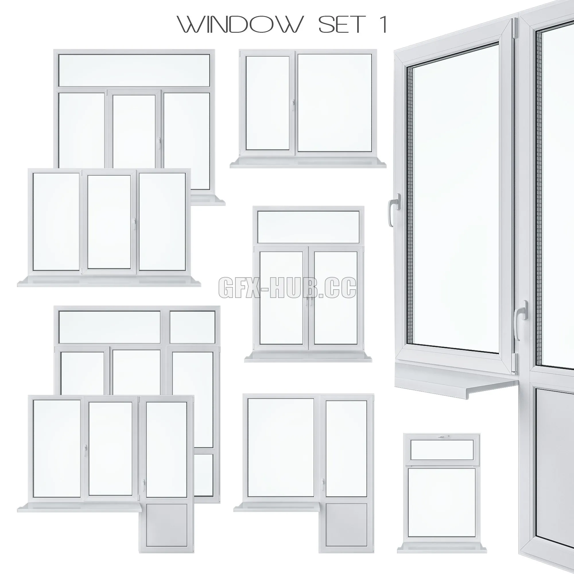 Window Set 1 3dsMax Model