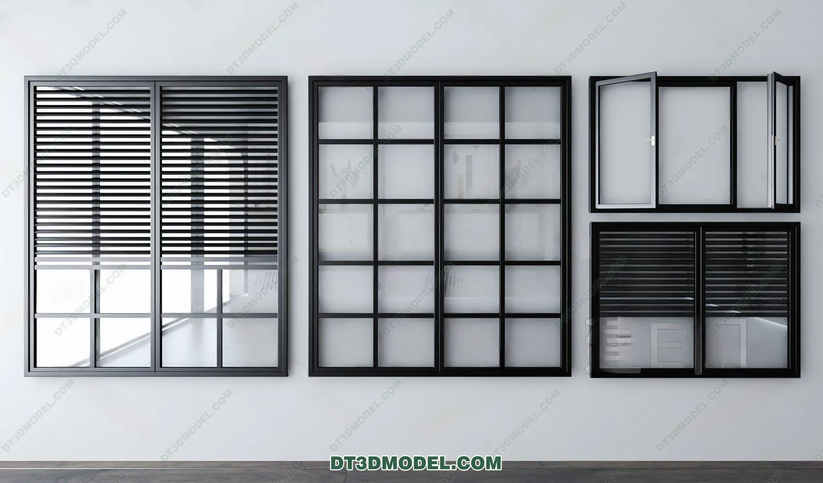 Windows 3D Blocks – 3D Model – 002 – VRAY