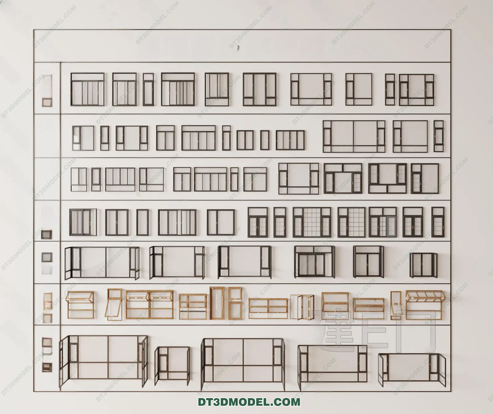 Windows 3D Blocks – 3D Model – 005 – VRAY