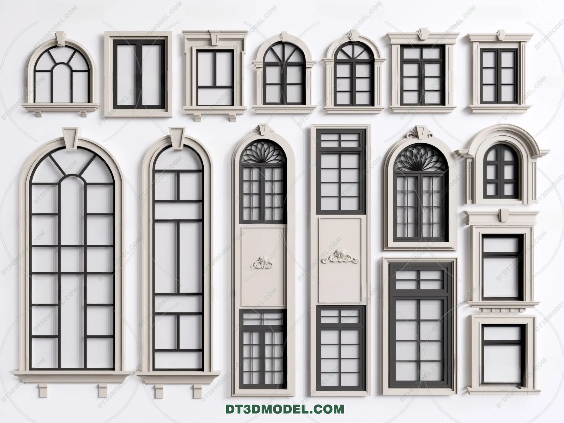 Windows 3D Blocks – 3D Model – 030 – VRAY