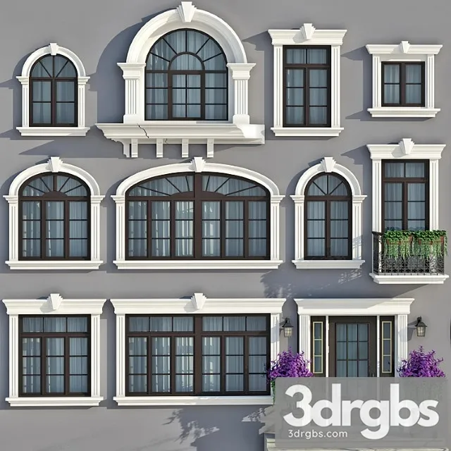Windows and doors in the style of modern classics 3dsmax Download