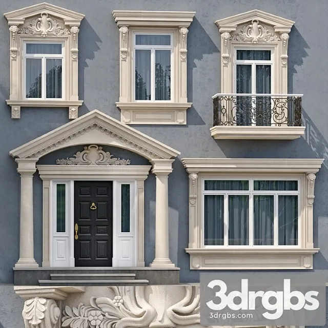 Windows and doors in the style of modern classics 5 3dsmax Download