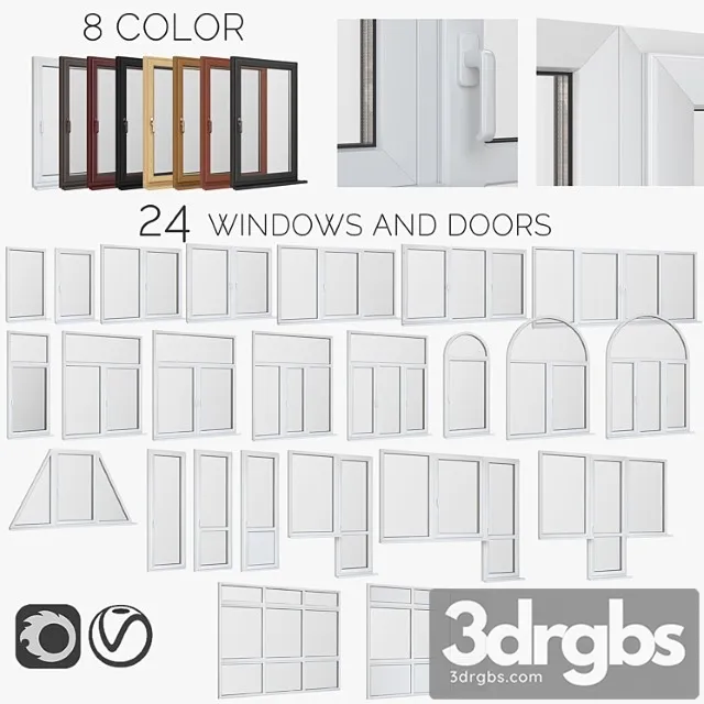 Windows PVC Doors 3dsmax Download