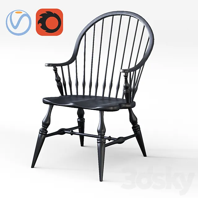 Windsor chair 3ds Max