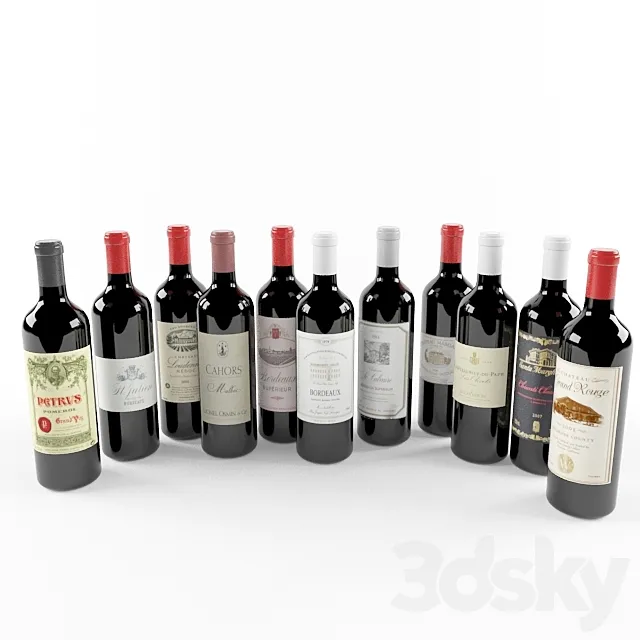 Wine Bottle (Bordeaux) 3DSMax File