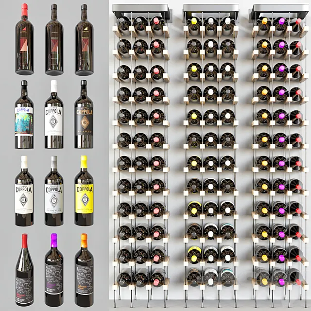 wine bottle unit 03 3DS Max Model