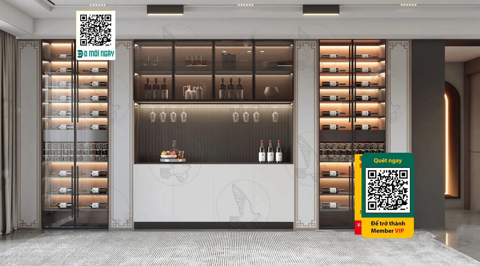 Wine cabinet 3D – 007 – 3811