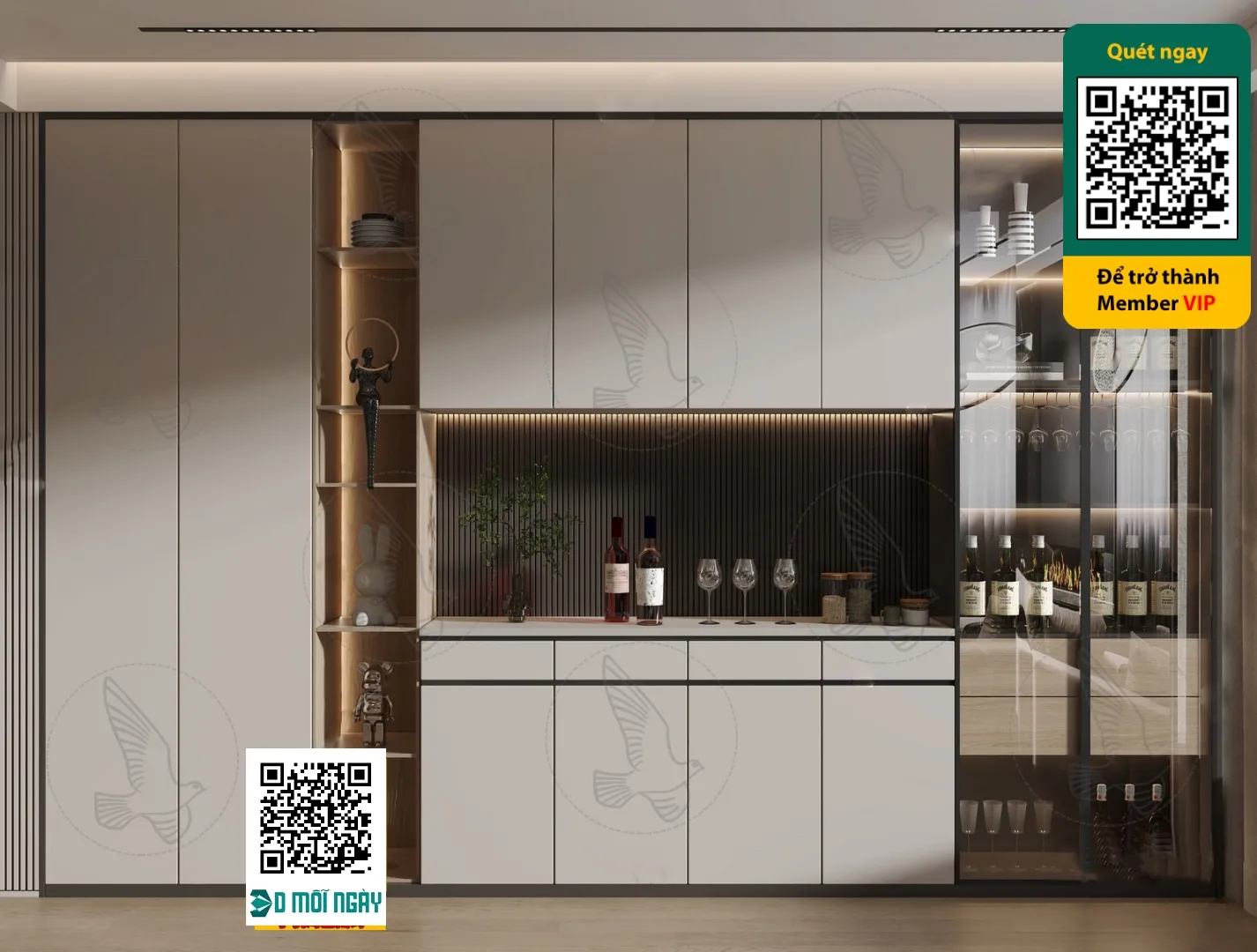 Wine cabinet 3D – 017 – 3821