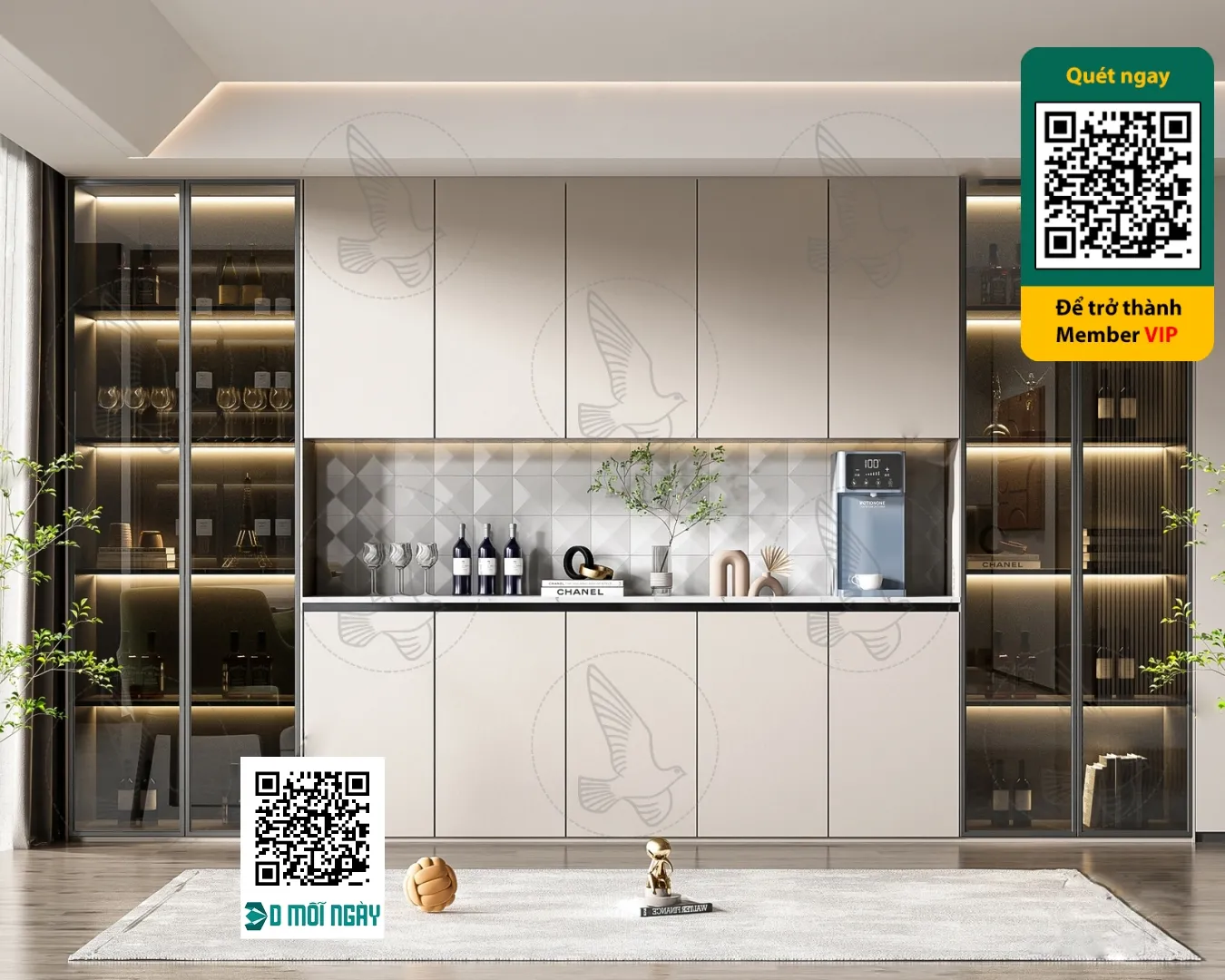 Wine cabinet 3D – 019 – 3823