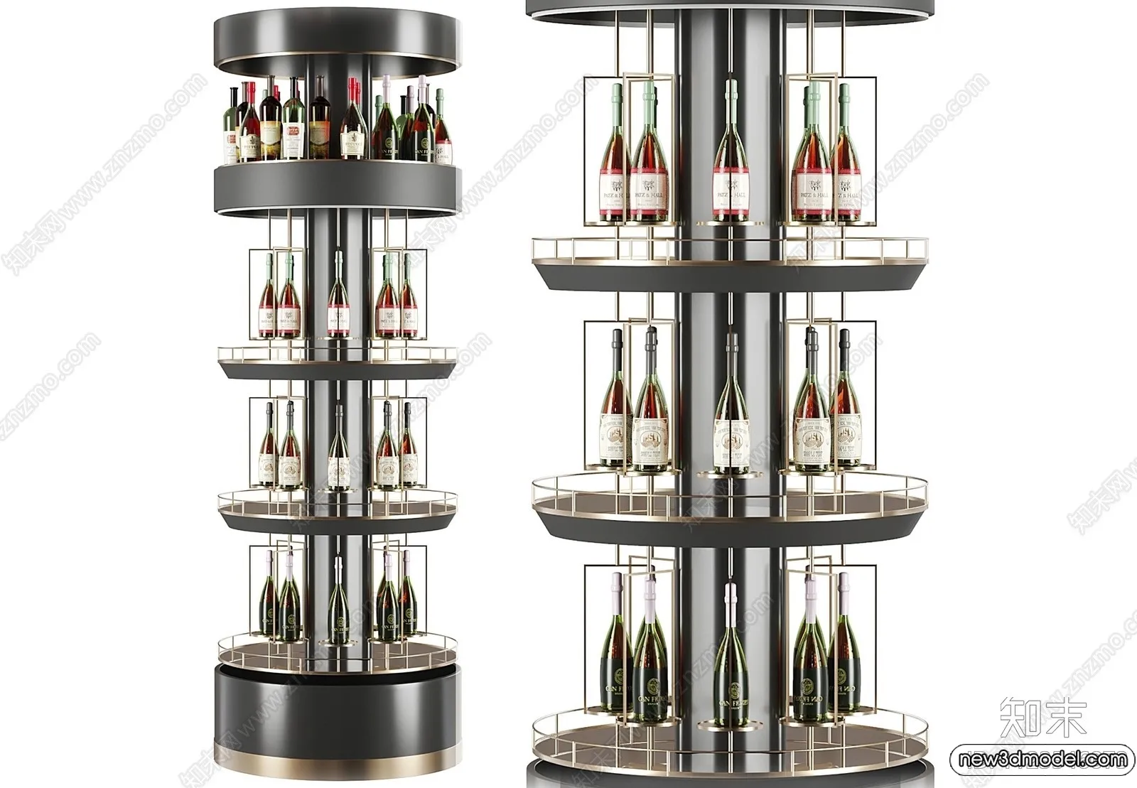 Wine Cabinet 3D Models – 3D Furniture for Interior Design – 017