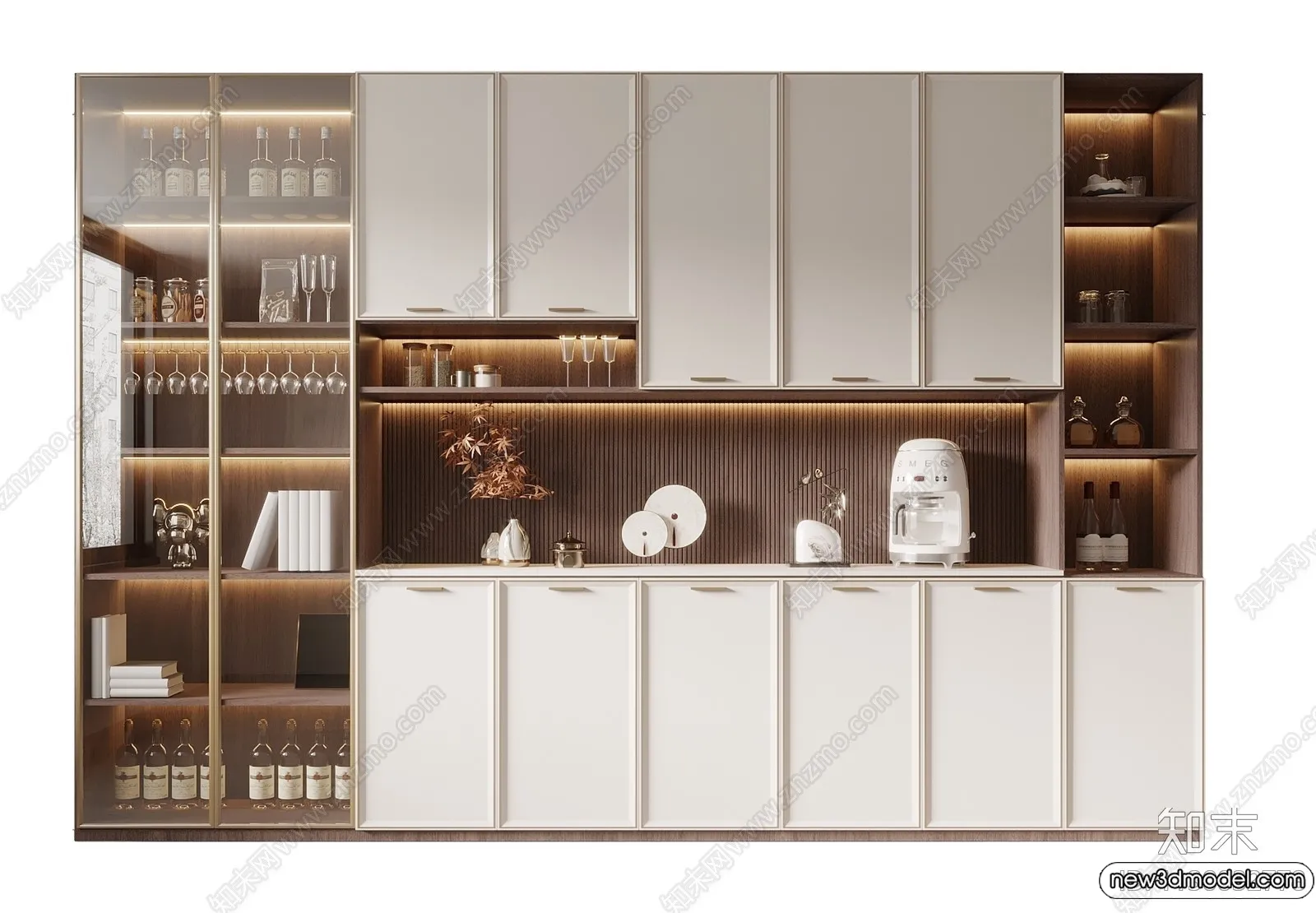 Wine Cabinet 3D Models – 3D Furniture for Interior Design – 057