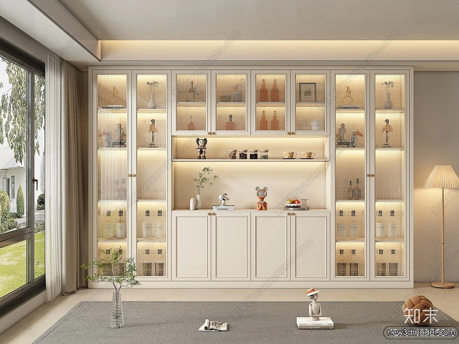 Wine Cabinet 3D Models – 3D Furniture for Interior Design – 071