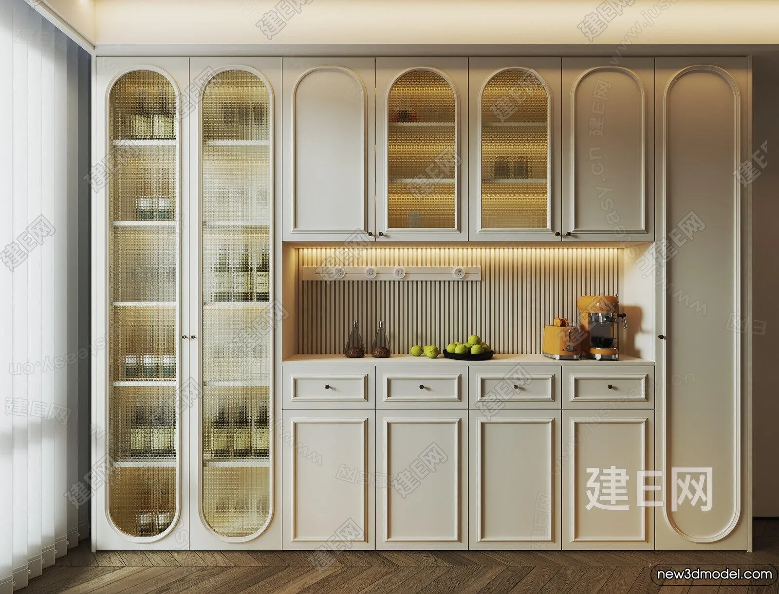 Wine Cabinet 3D Models – 3D Furniture for Interior Design – 142