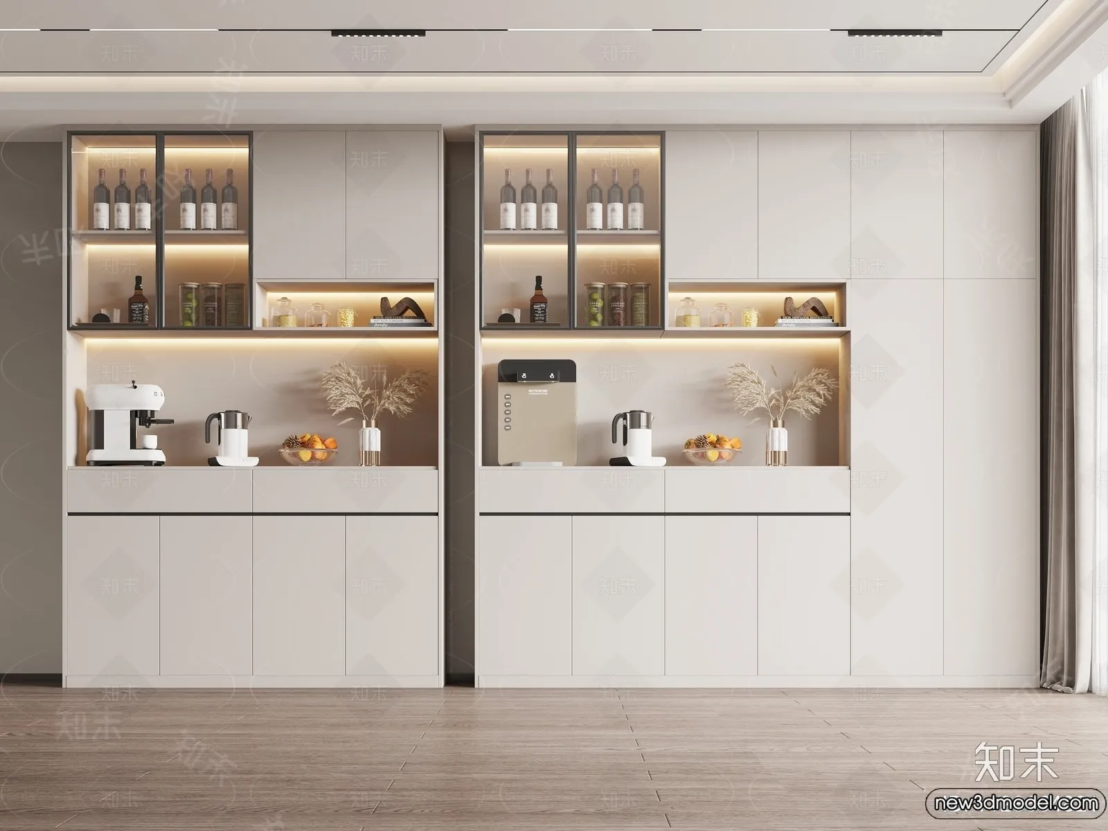 Wine Cabinet 3D Models – 3D Furniture for Interior Design – 156