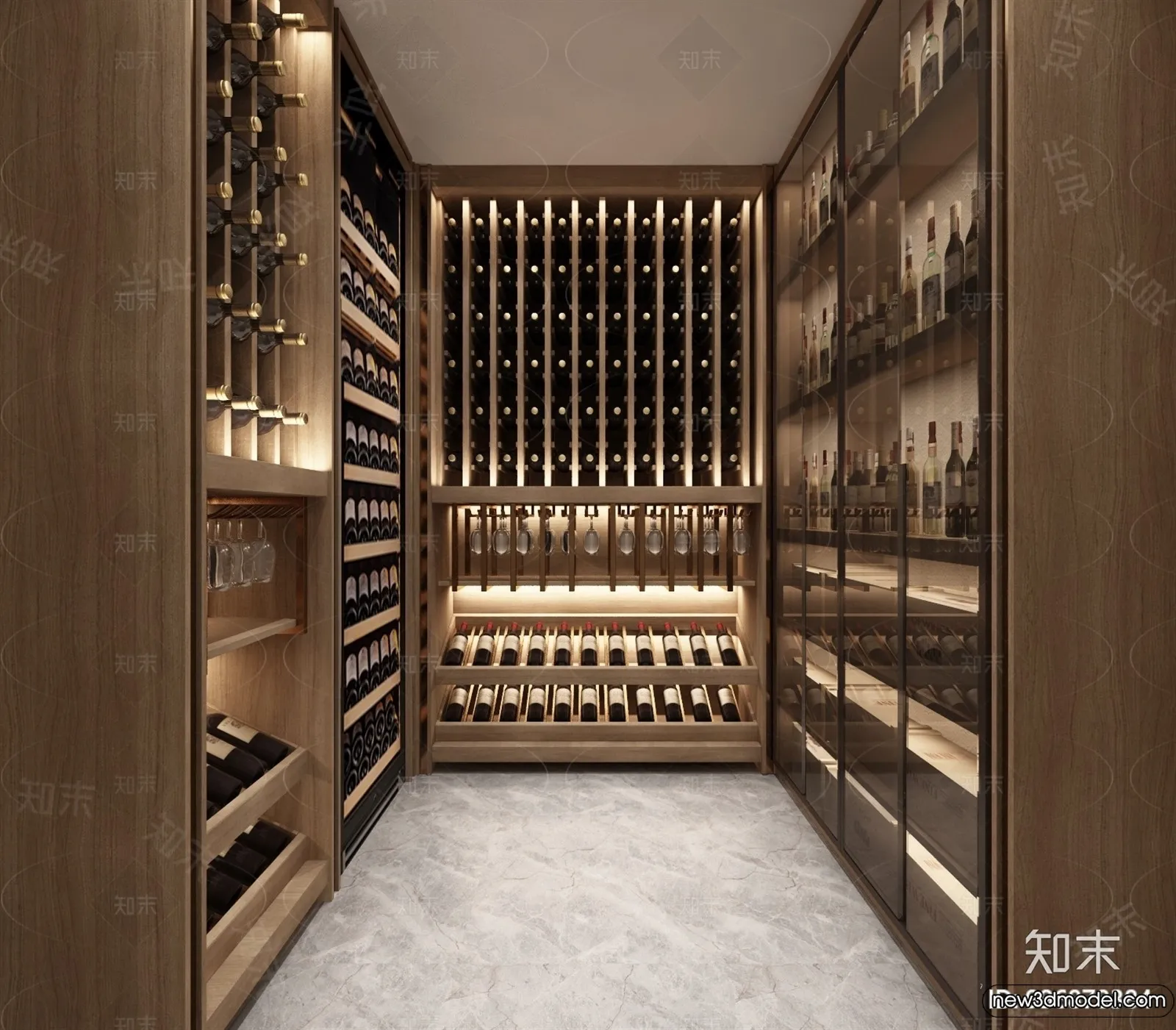 Wine Cabinet 3D Models – 3D Furniture for Interior Design – 169