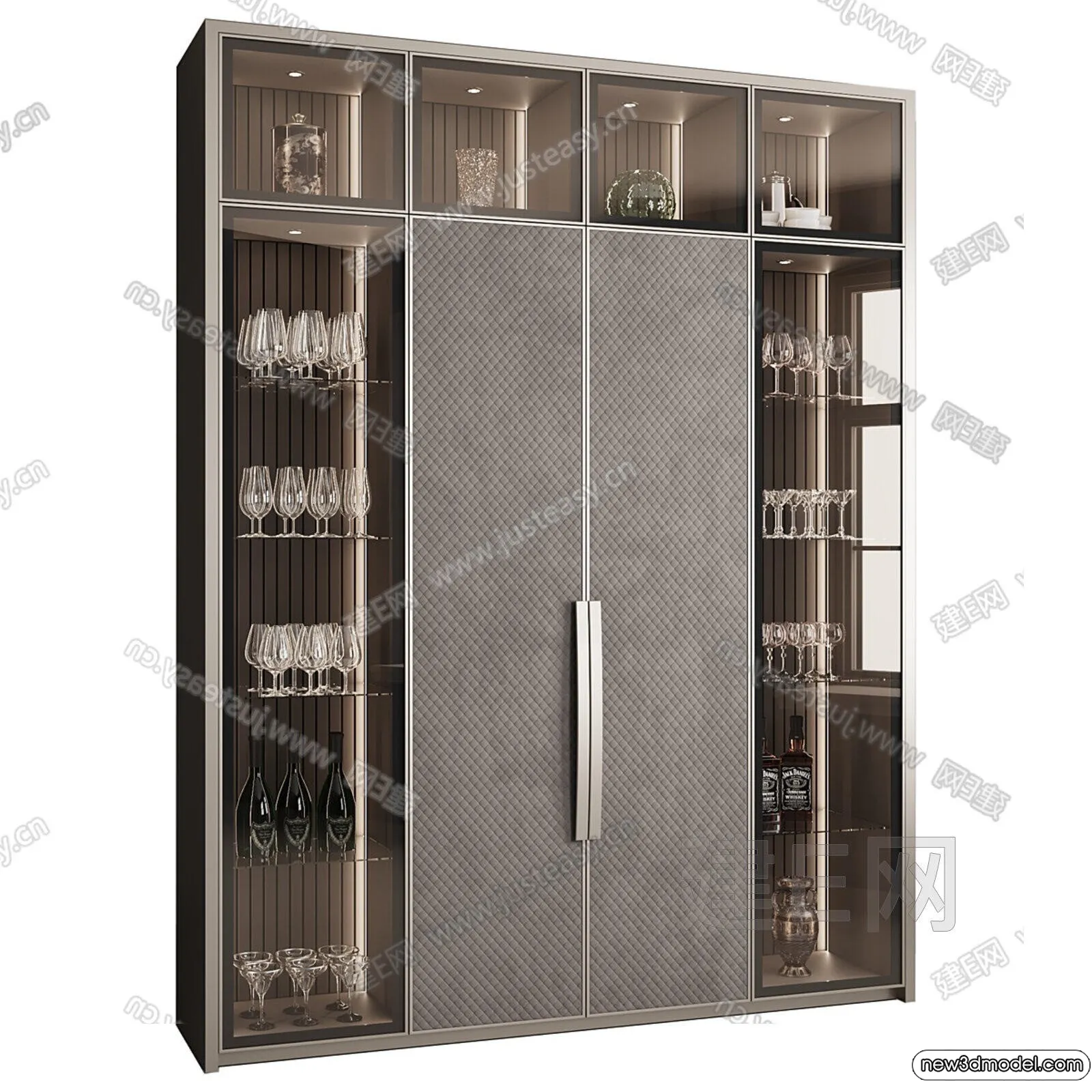 Wine Cabinet 3D Models – 3D Furniture for Interior Design – 173