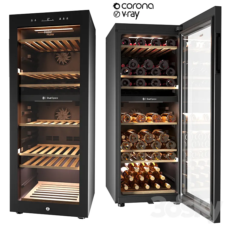 Wine cabinet (refrigerator) Haier FWC77GDAU1 3DS Max Model