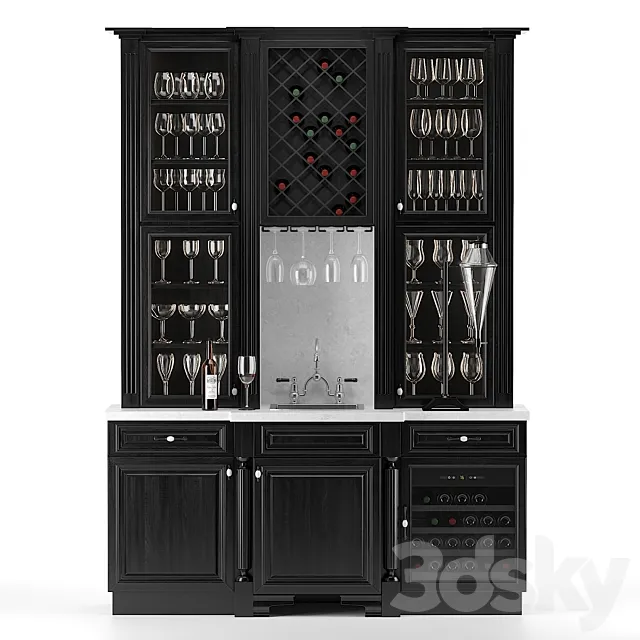 Wine cabinet with sink 3DSMax File