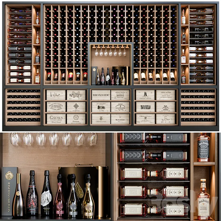 wine cellar 02 3DS Max