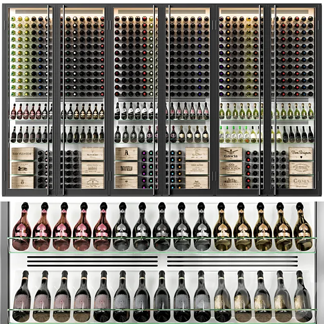 wine cellar 11 3ds Max