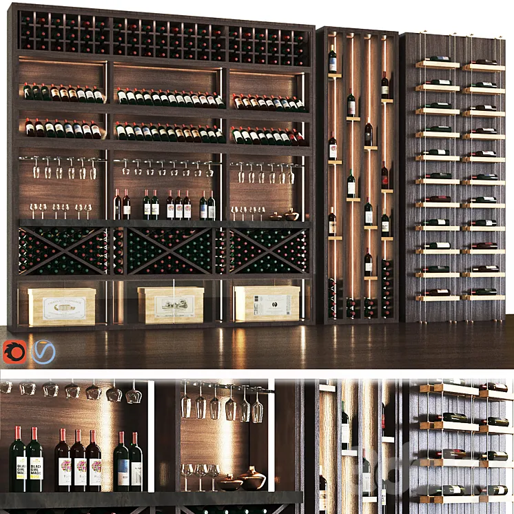 Wine cellar 3DS Max Model