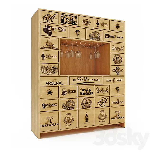 Wine locker “to store wine ’02 3ds Max