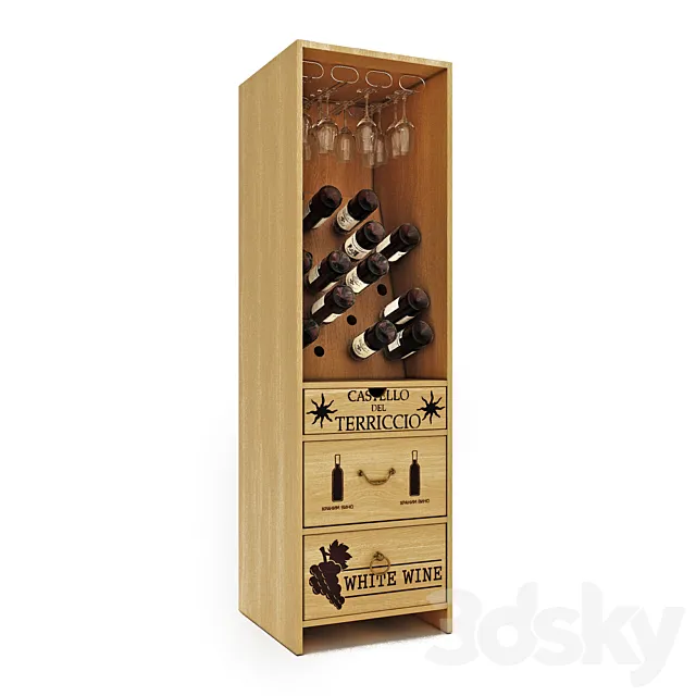 Wine locker “to store wine ’04 3ds Max